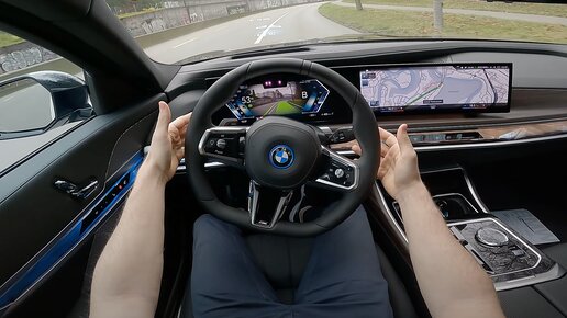 НОВАЯ BMW i7 2023 года - только посмотрите на эту электричку! Сама паркуется, закрывает двери, есть автопилот, космический салон.