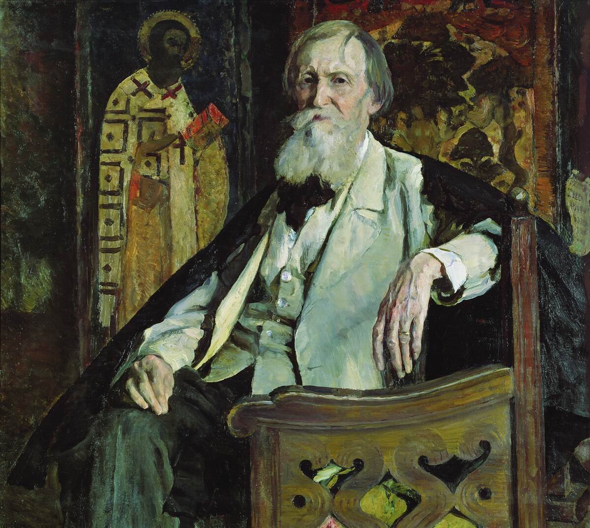 М.В. Нестеров. Портрет художника В.М. Васнецова. 1925