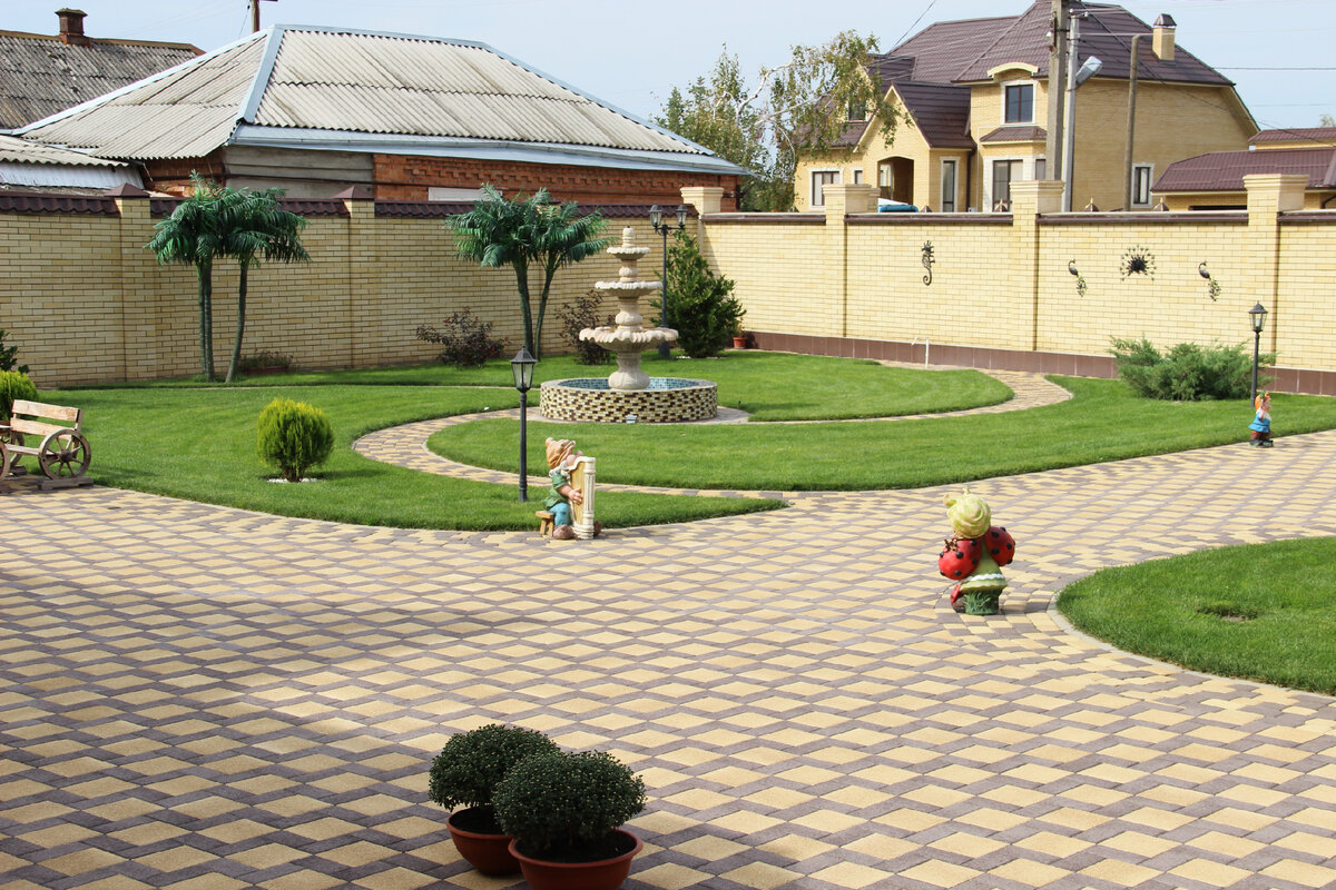 Схема укладки тротуарной плитки "Рамка"