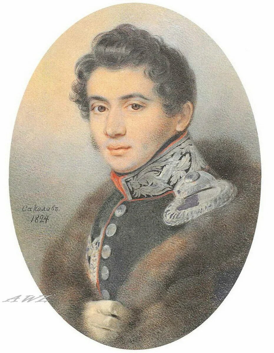 Соколов Петр Федорович. Портрет Никиты Михайловича Муравьева,1824