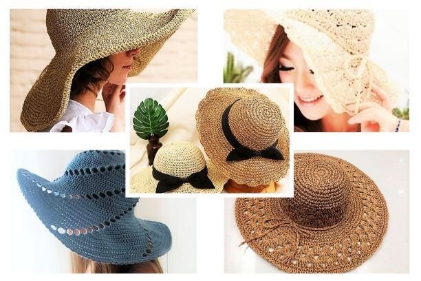 16 моделей летних шляпок для женщин, вязанных крючком со схемами, описанием и видео МК