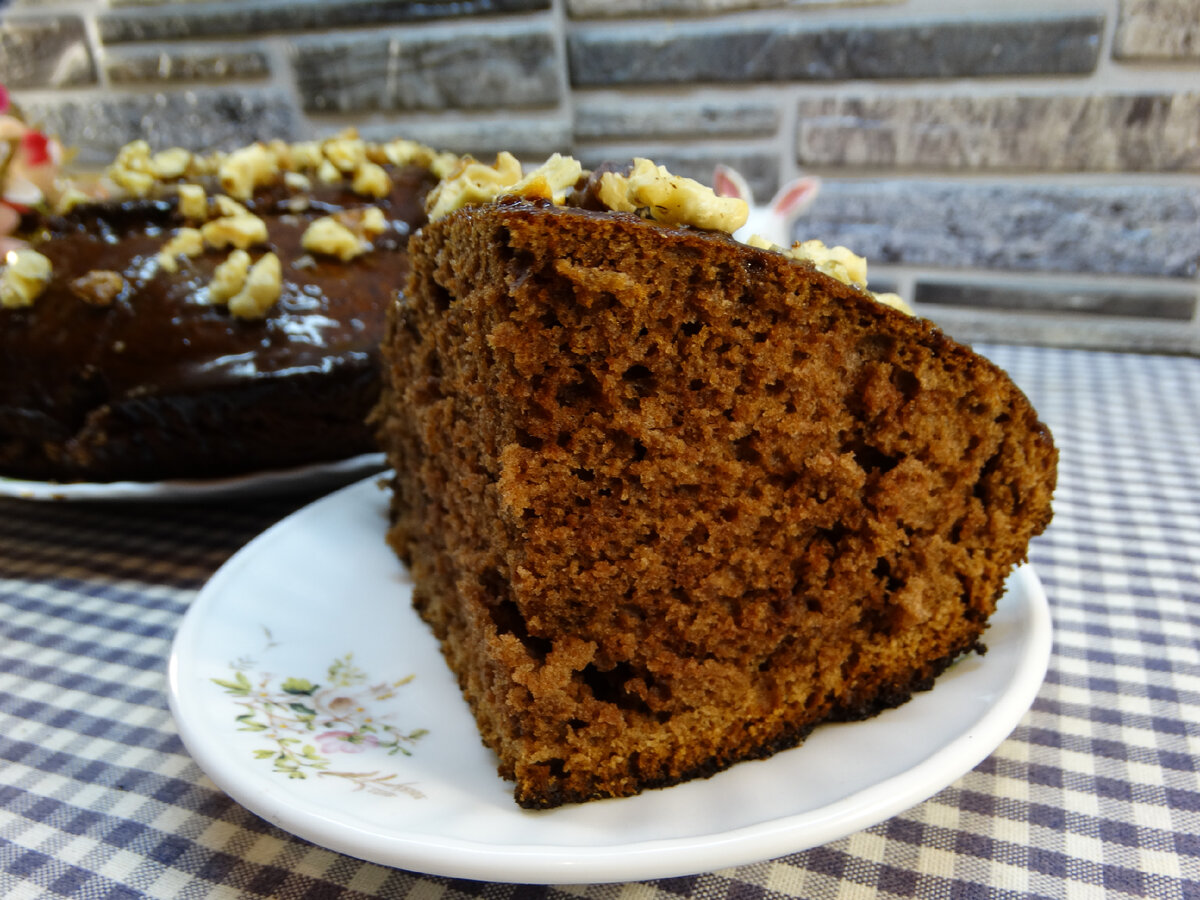 Шоколадный пирог с орехами на кефире | Готовим вкусно дома/ Кулинария/  Рецепты | Дзен