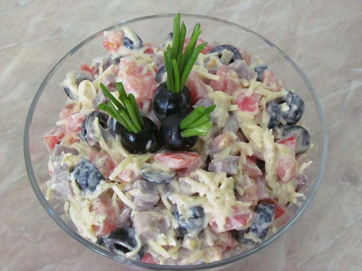 Салат с языком и помидорами - пошаговый рецепт с фото на aikimaster.ru