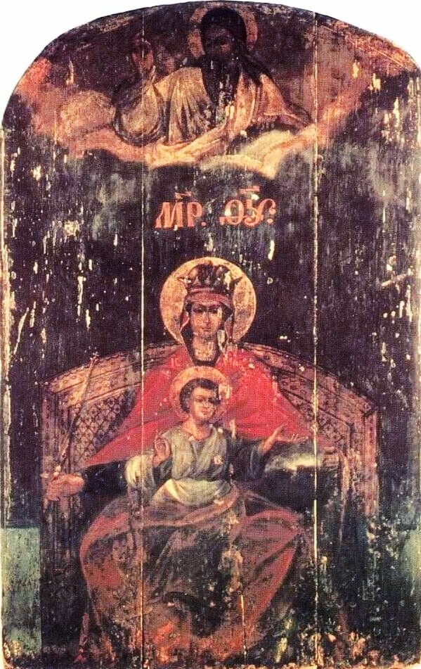 Подлинник иконы "Державная" из Казанской церкви села Коломенское