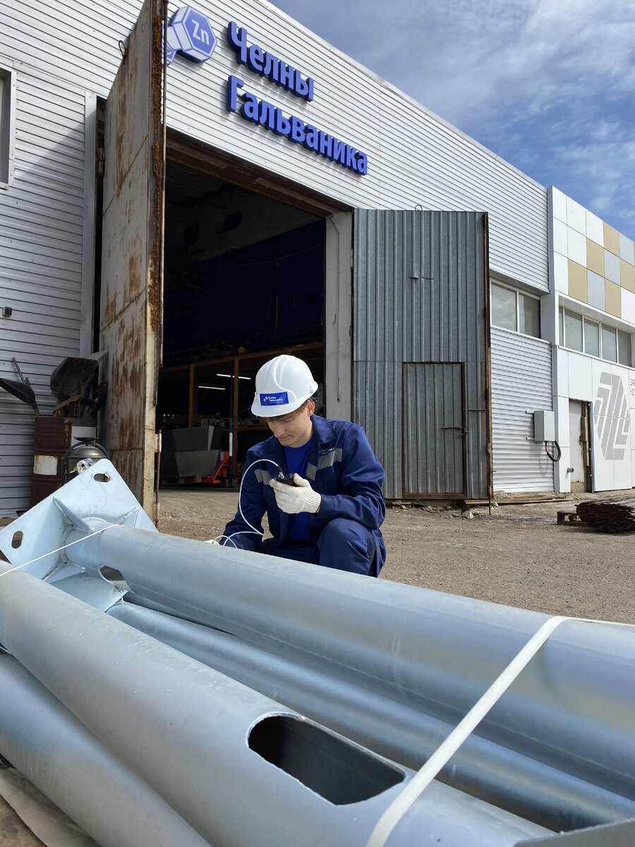 Контроль замера толщина покрытия.