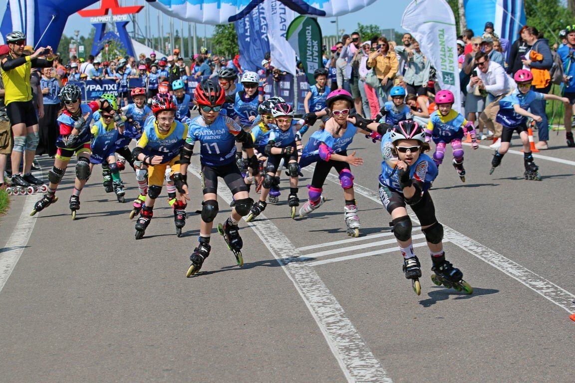 масстарт категории 2014 г.р. и младше. Всего стартовало 19 человек