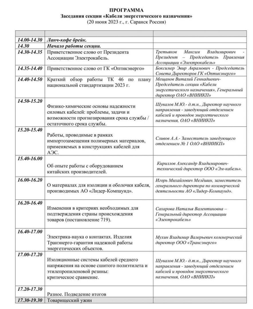 Высшая лига кабельного бизнеса. Итоги работы секции Ассоциации  