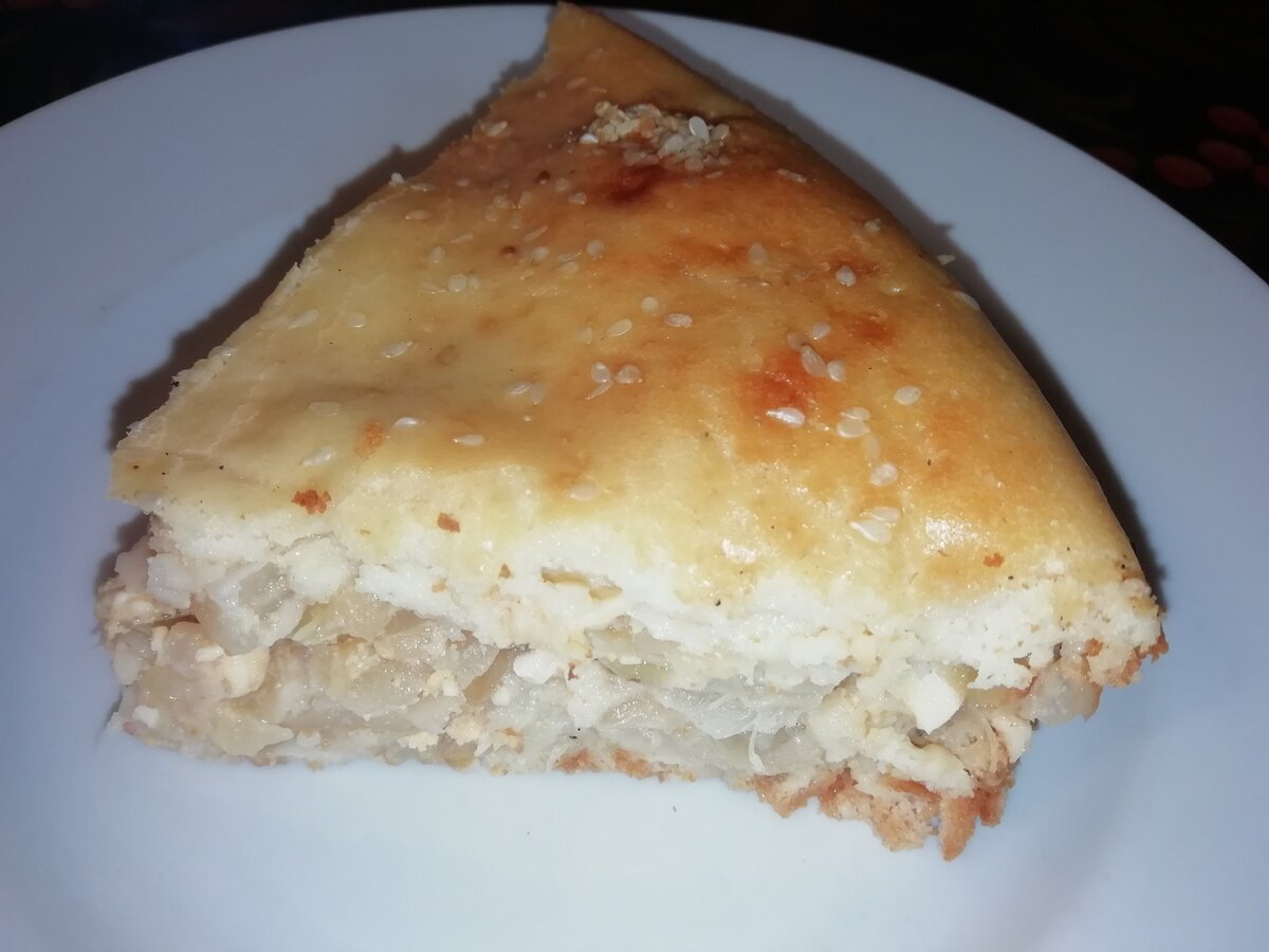Луковый пирог заливной самый вкусный на кефире