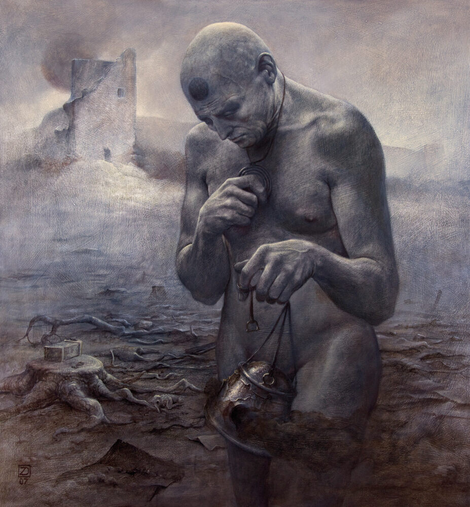 Как будто этот поп освещает землю после всех людей и существ на свете. И если это мир будущего, то это идеальная метафора!