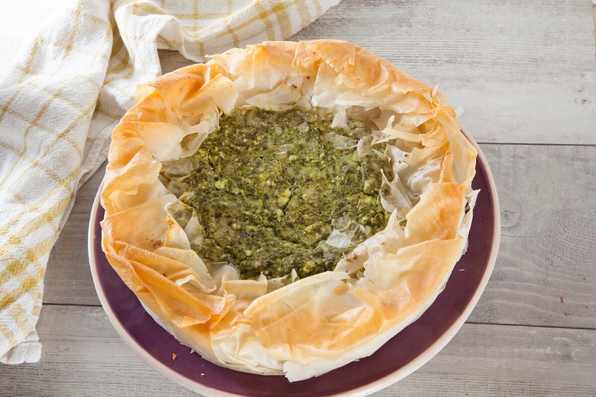 Сырный пирог из теста фило