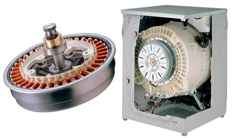 Инверторный мотор с прямым приводом барабана