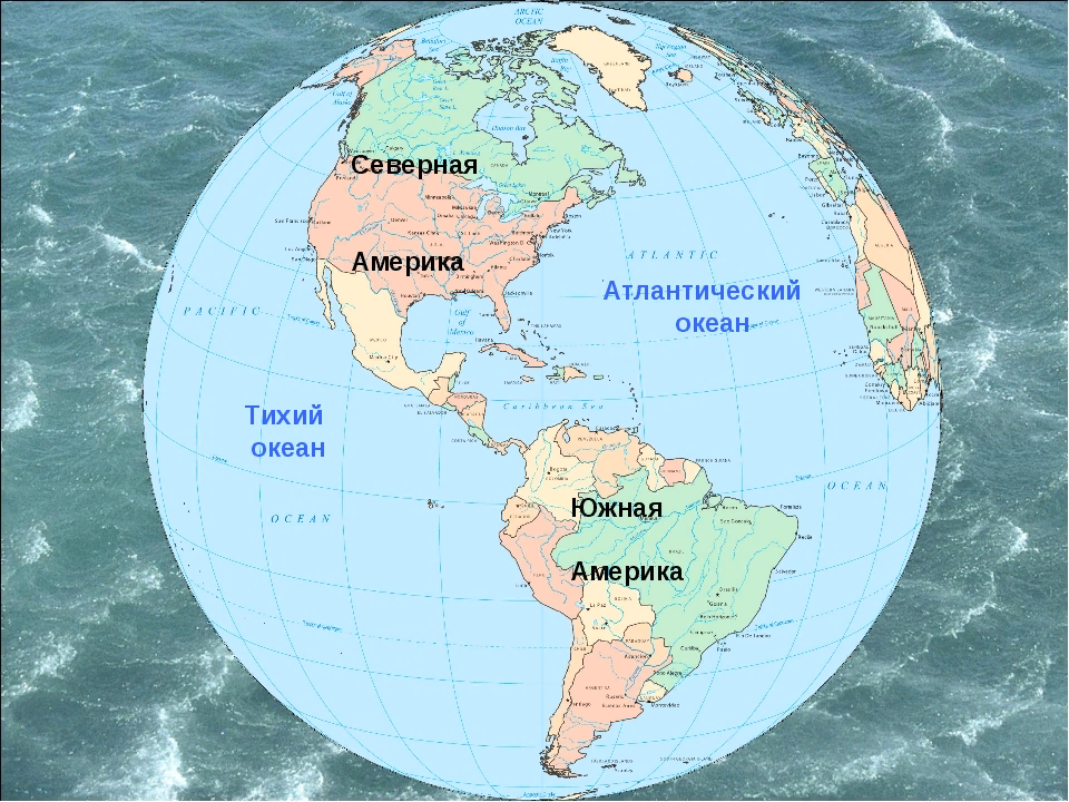 В каких полушариях располагается северная америка. Тихий и Атлантический океан на карте. Северная b .yfzz Америка на карте. Америка, материк. Атлантический океан.