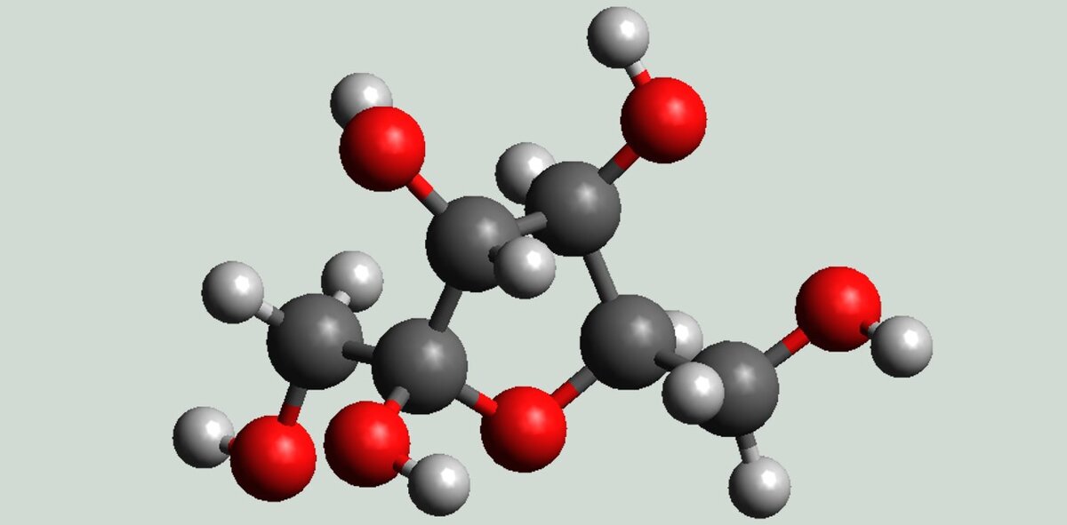Модель молекулы D-фруктозы