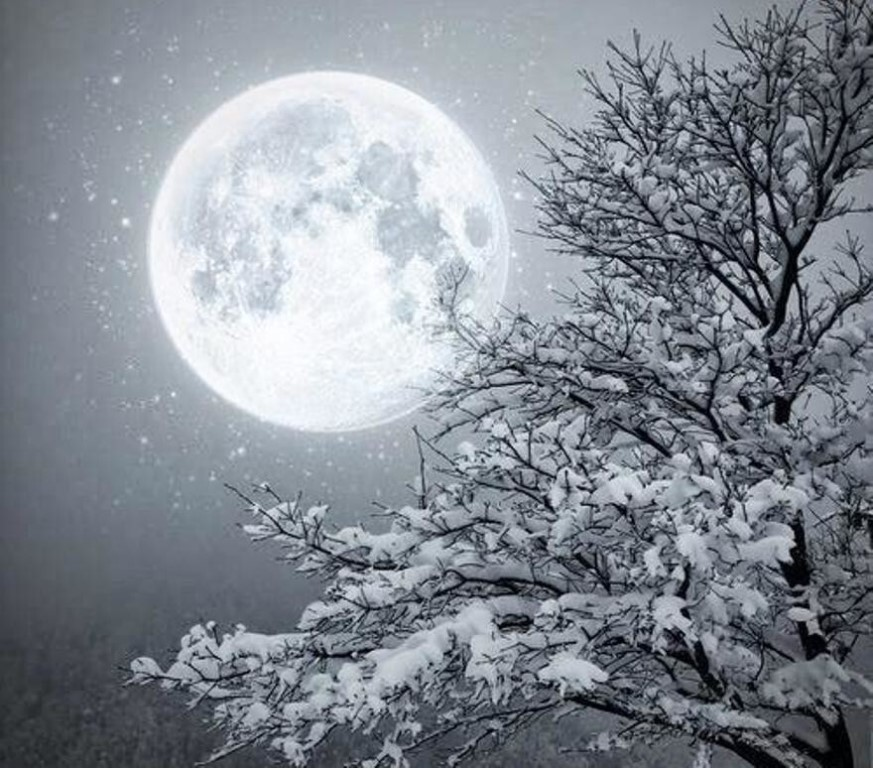 Ночь луна. Полнолуние зимой. Самочувствие в полнолуние. Полнолуние и человек. Лунная ночь.