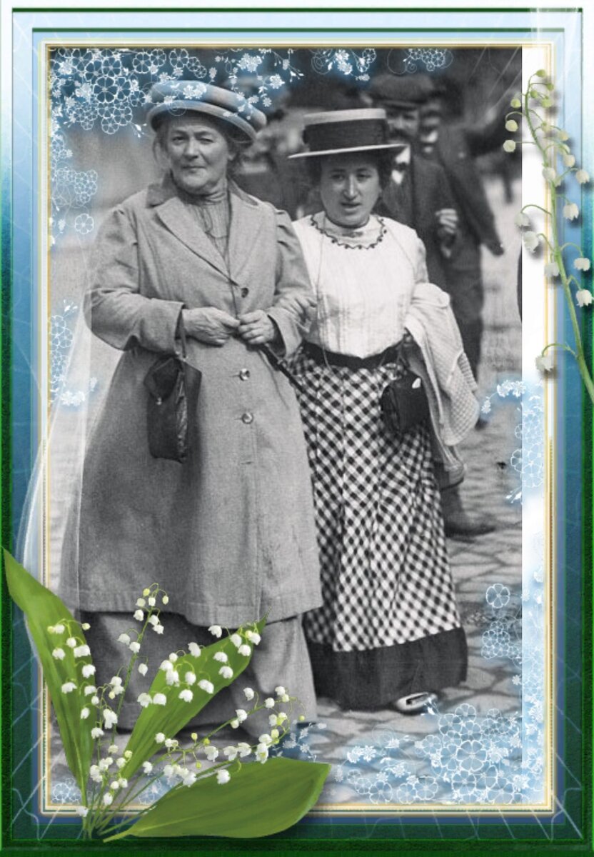 Клара Цеткин и Роза Люксембург. Фото Яндекс.Картинки. Коллаж автора.