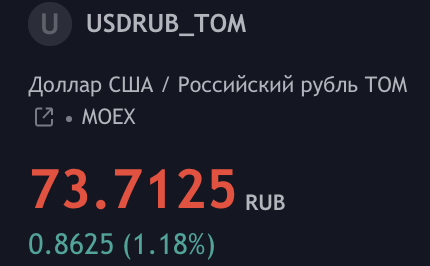 Текущий курс USD/RUB 