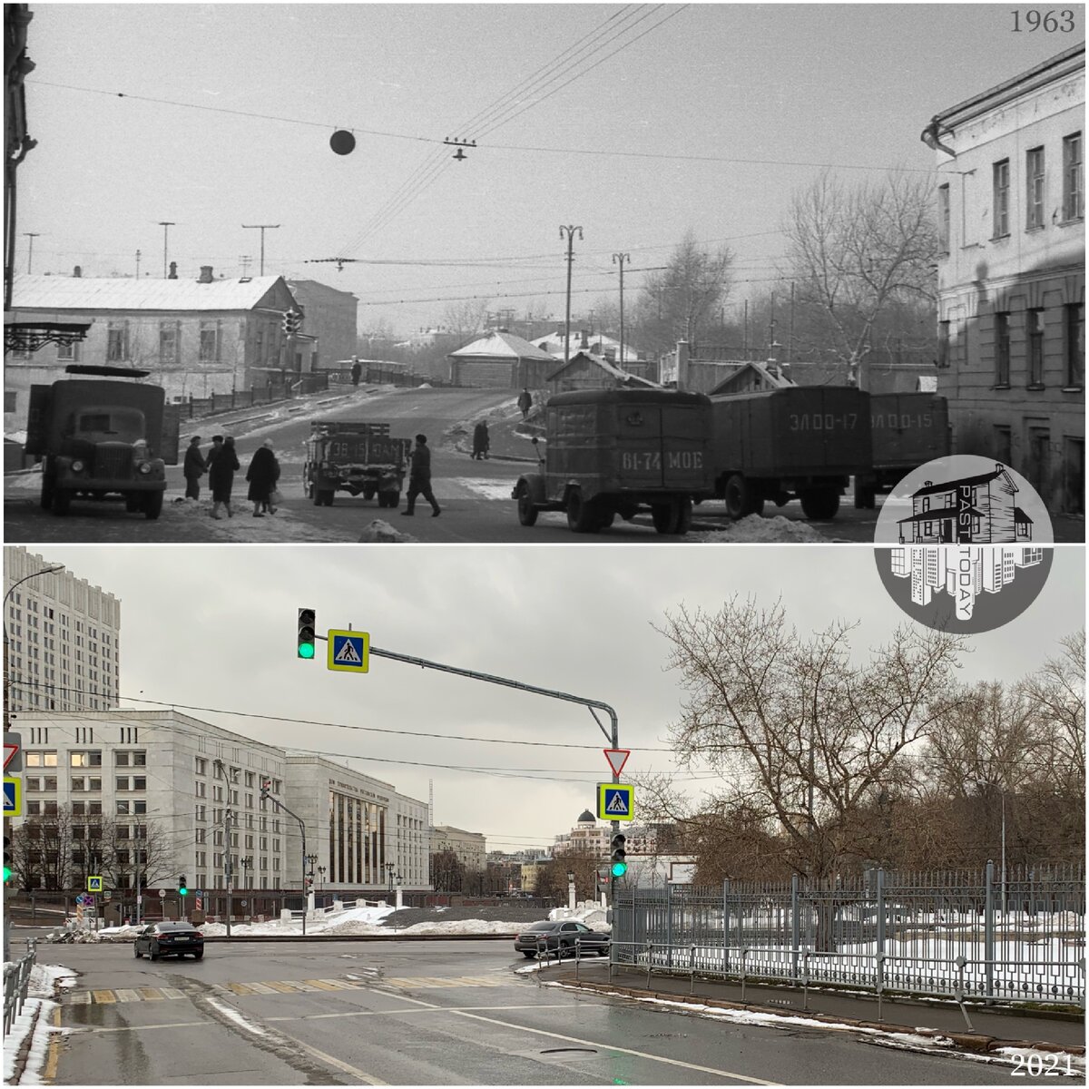 Москва было/стало #78. Горбатый мост у Дома правительства РФ. | past_today  | Дзен