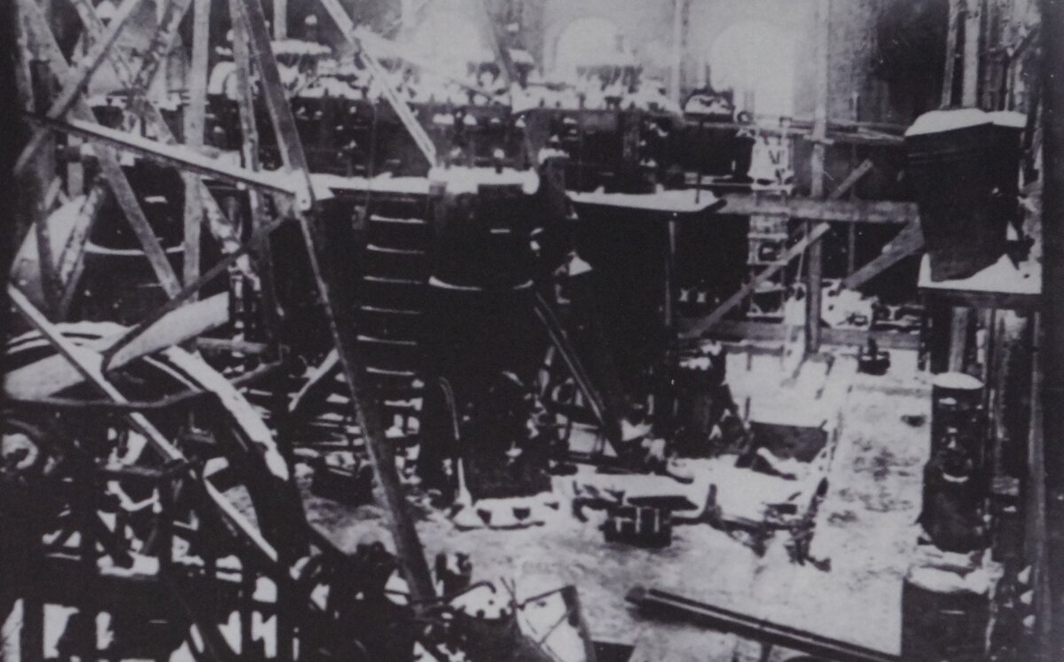 Машинное отделение электростанции разрушено. 3 января 1920 года. Фото из фондов Мемориально-исторического музея Волгограда