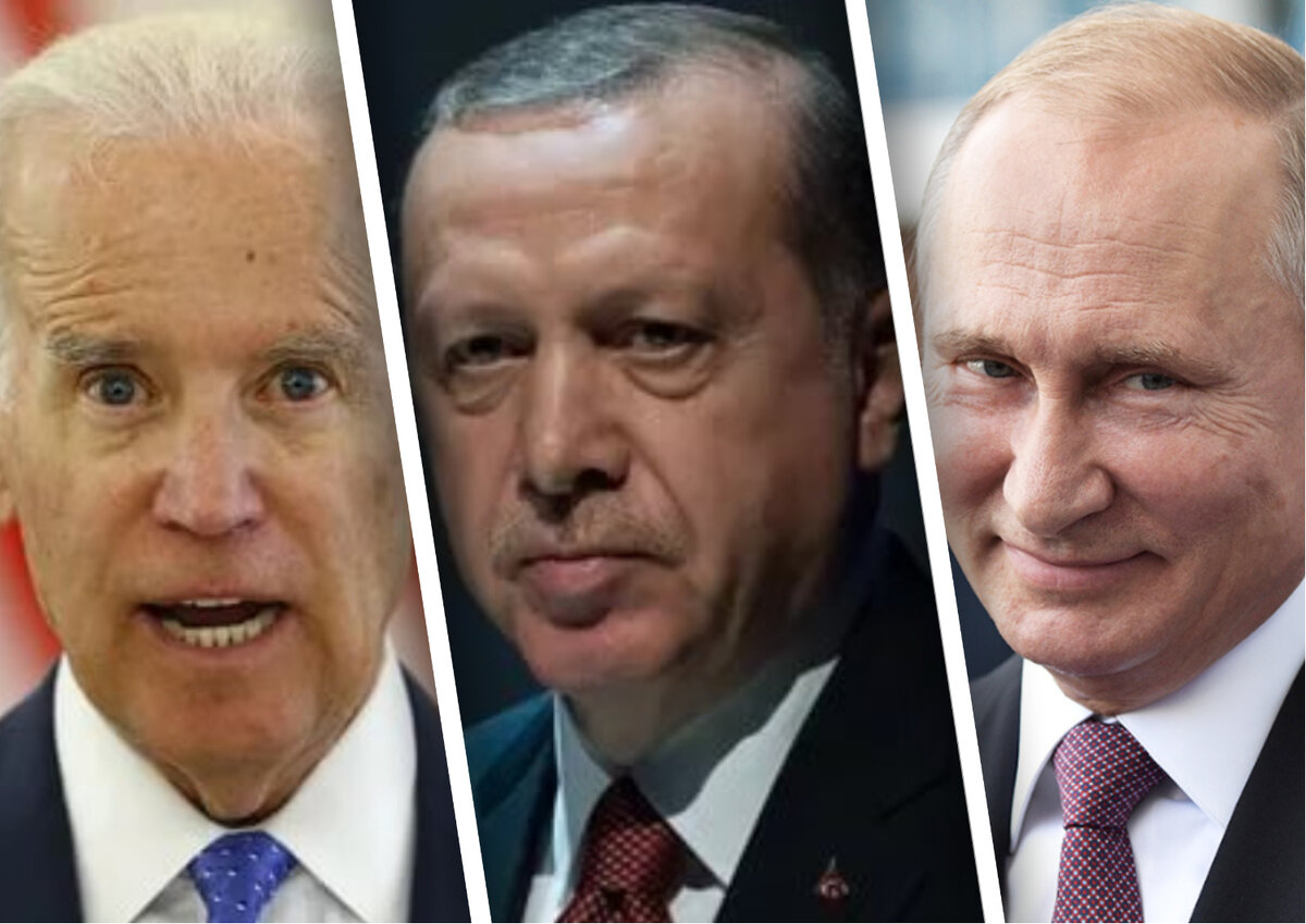 Байден, Путин, Эрдоган. Коллаж Радио 100 грамм.