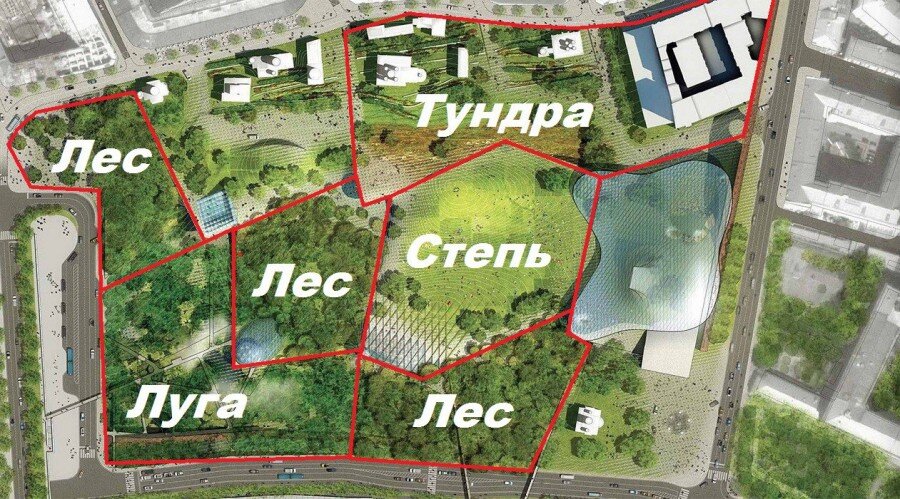 Они расположены на разных уровнях и спускаются от Варварки к Москве-реке.
