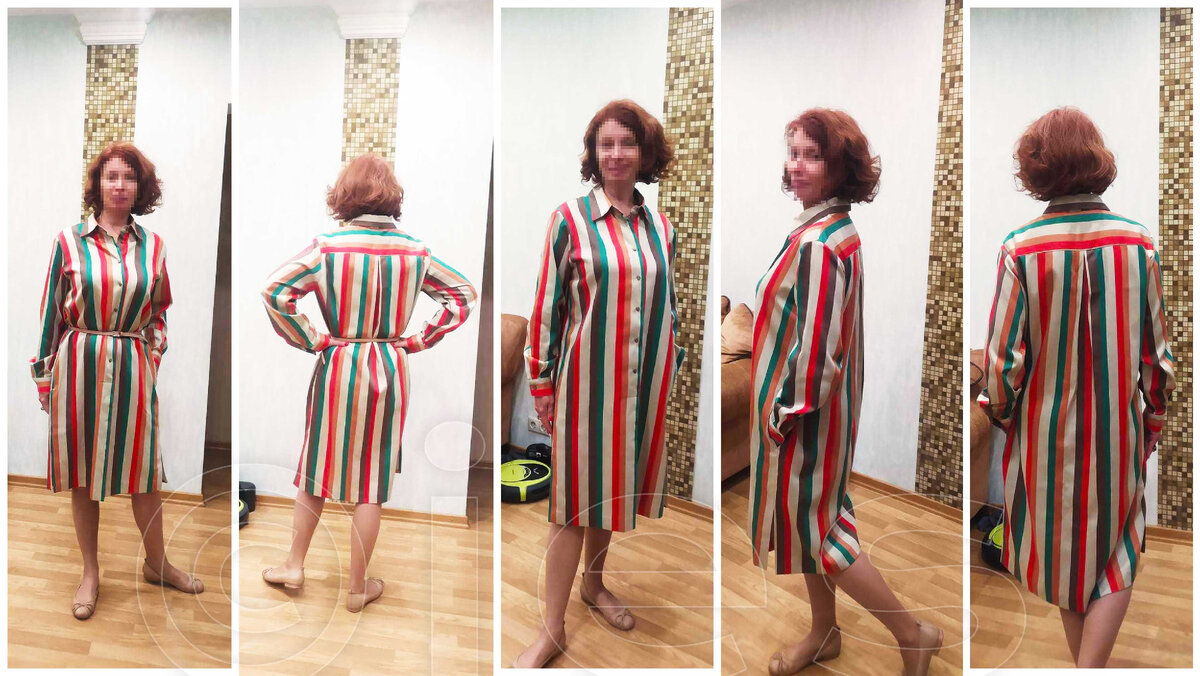 Платье отлично смотрится как с поясом, так и без него.