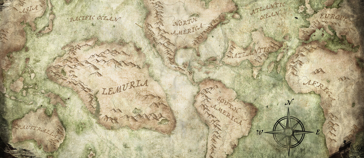 Лемурия на карте