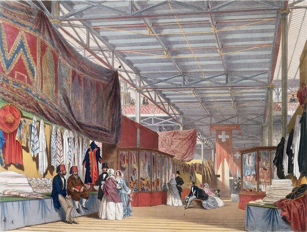 Делегация Туниса представляет текстильную продукцию на Великой выставке промышленных работ всех народов в 1851 г. Фото: https://www.vam.ac.uk/