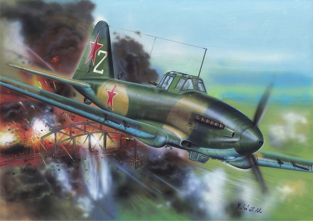 Рисунок штурмовика Ил-10. Источник: http://warwall.ru/