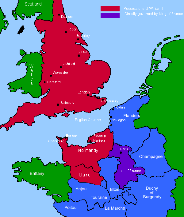 Нормандское завоевание англии карта