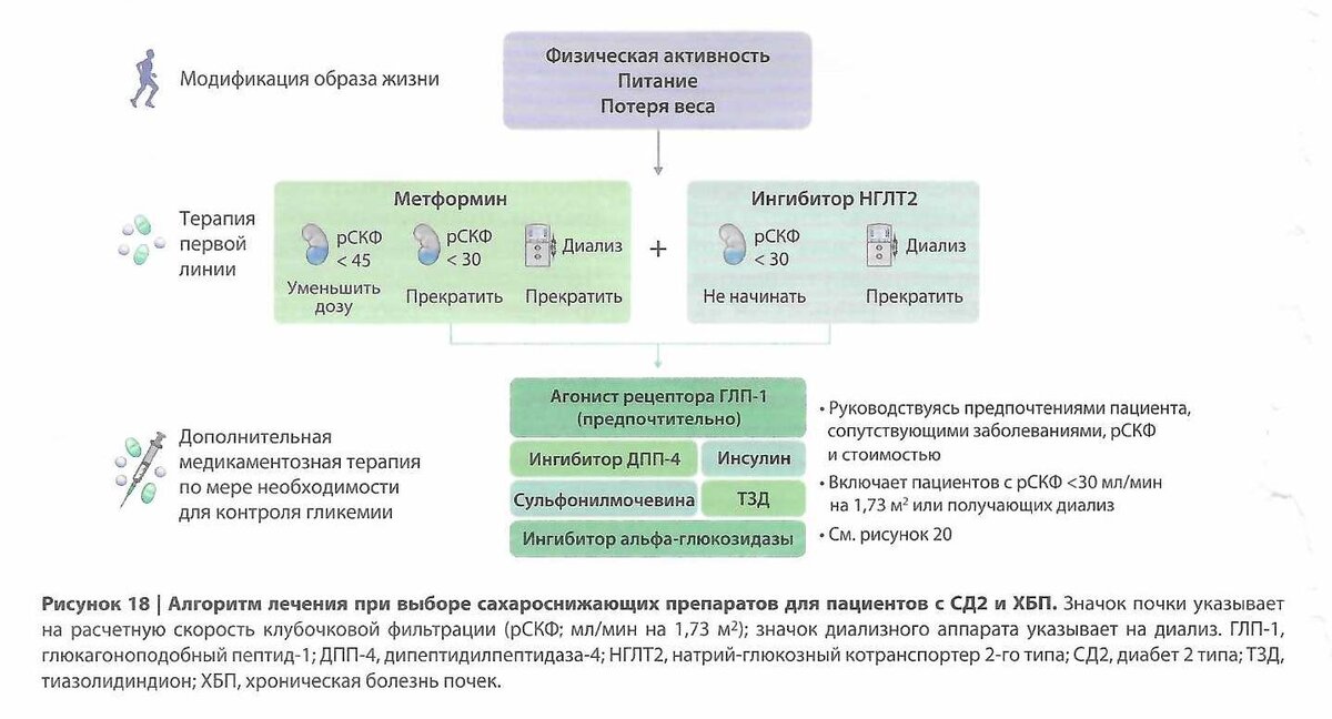 Из рекомендаций KDIGO 2020 по ведению пациентов с ХБП и СД
