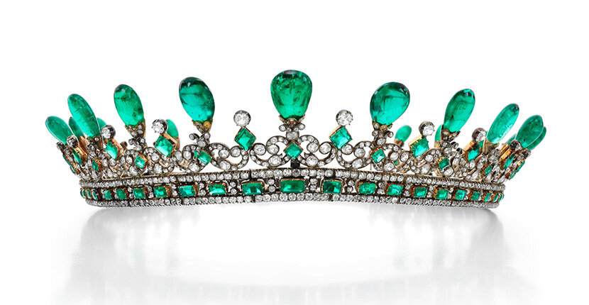 Выставка Sotheby's "Власть и имидж: королевские и аристократические тиары": тиара Королевы Виктории, придуманная Принцем Альбертом, 1845 год