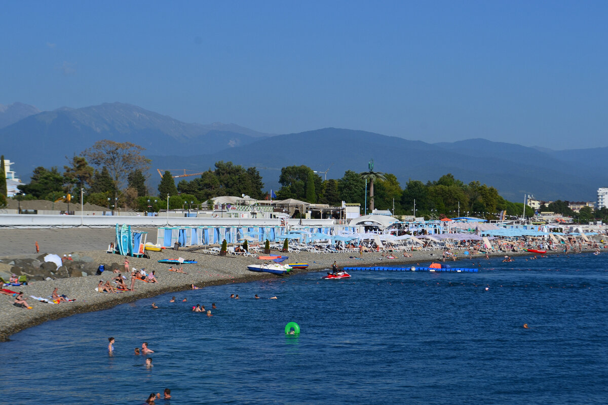 Пляжи центра сочи