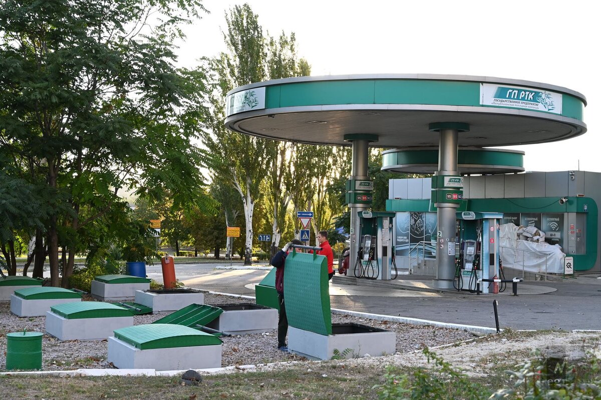    Утренний технический перерыв на АЗС в Донецке Александр Погожев © ИА REGNUM