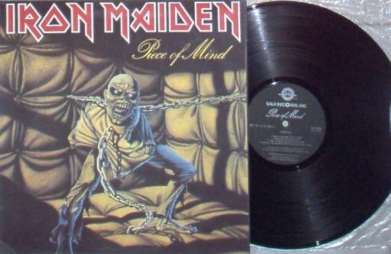 Российский выпуск альбома Iron Maiden "Piece of Mind", 1983 г. на лейбле Gala Records, 1993 год