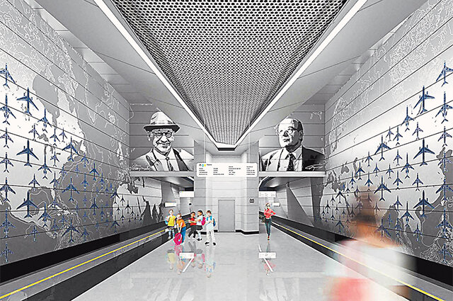    Как все строящиеся станции столичной подземки, «Внуково» оформ­ляют с максимальной привязкой к местности. Фото: stroi.mos.ru