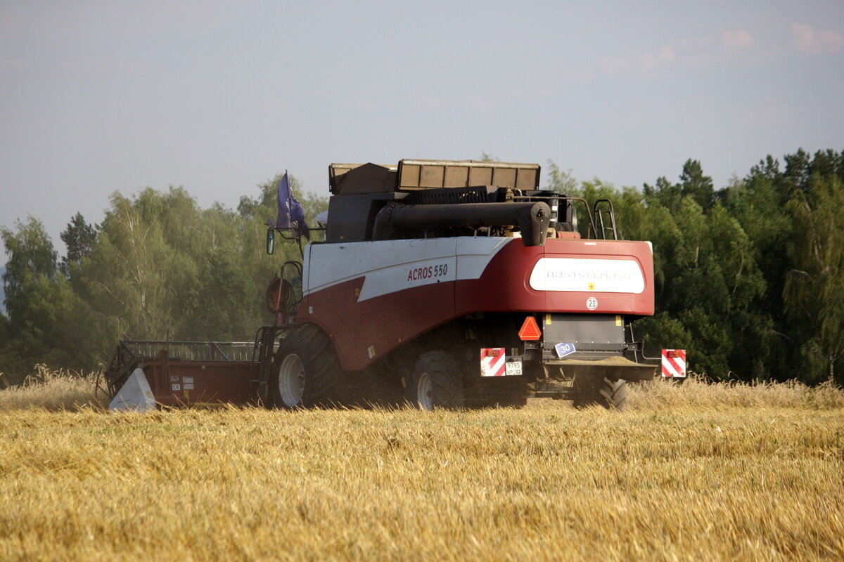 Здесь комбайны отечественные 