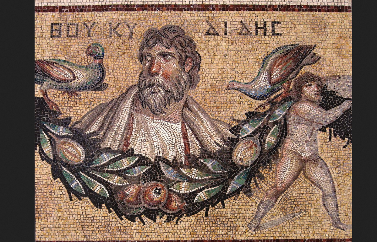 Фукидид. Римская мозаика из Джераша, Иордания, III в. Пергамский музей в Берлине
