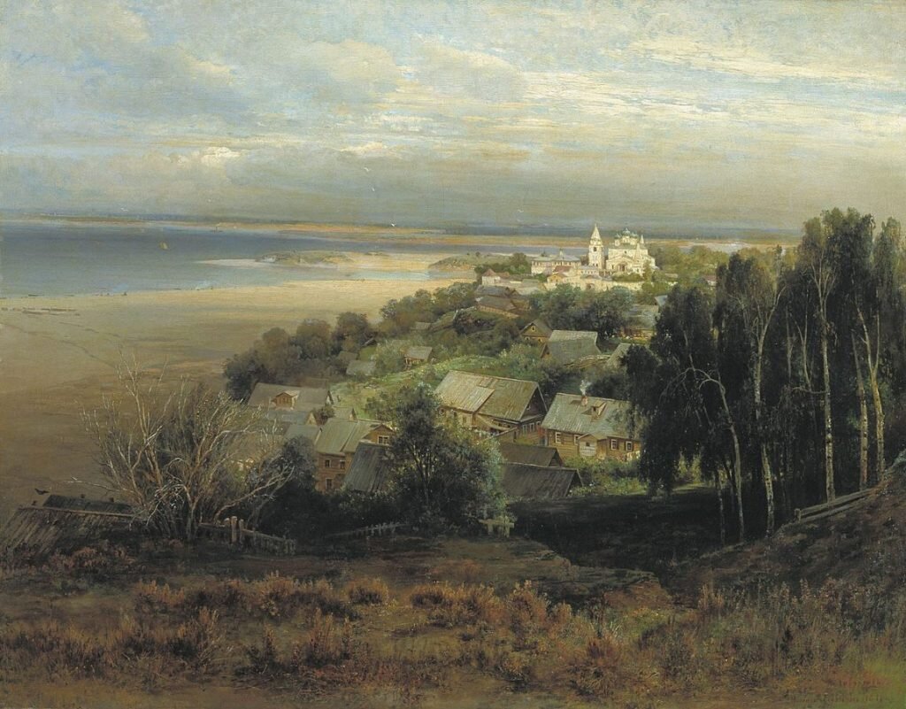 А.К. Саврасов «Печёрский монастырь близ Нижнего Новгорода», 1871 © Нижегородский художественный музей. Картина включена в тематический список программ проекта.