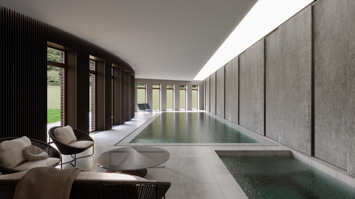#бассейн #джакузи #сауна #spa #коттедж #проектирование  Собственный бассейн в загородном доме: звучит соблазнительно, правда? Возможность поплавать в любое время - это, конечно, особое удовольствие!-1-2