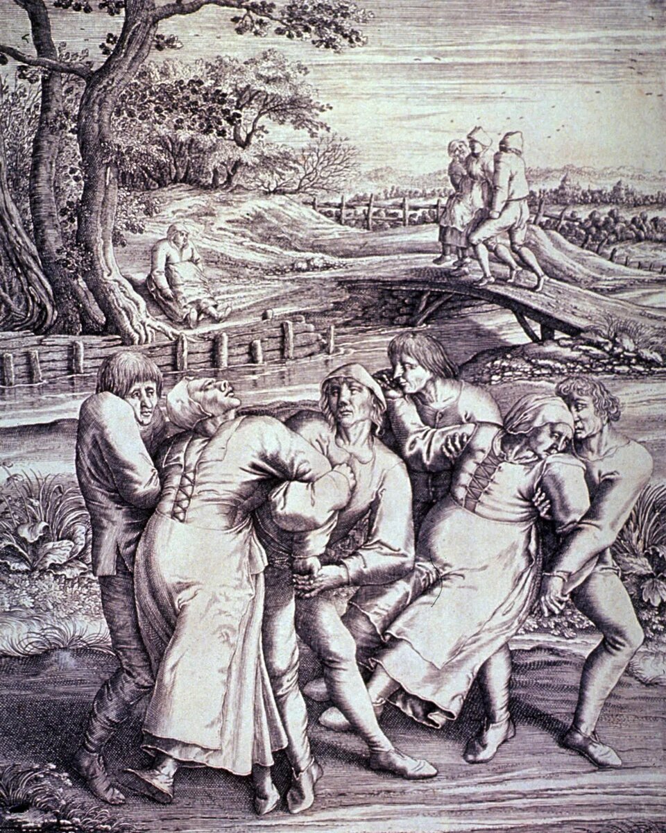 Оригинал картинки по ссылке https://www.bbc.com/culture/article/20220512-the-people-who-danced-themselves-to-death