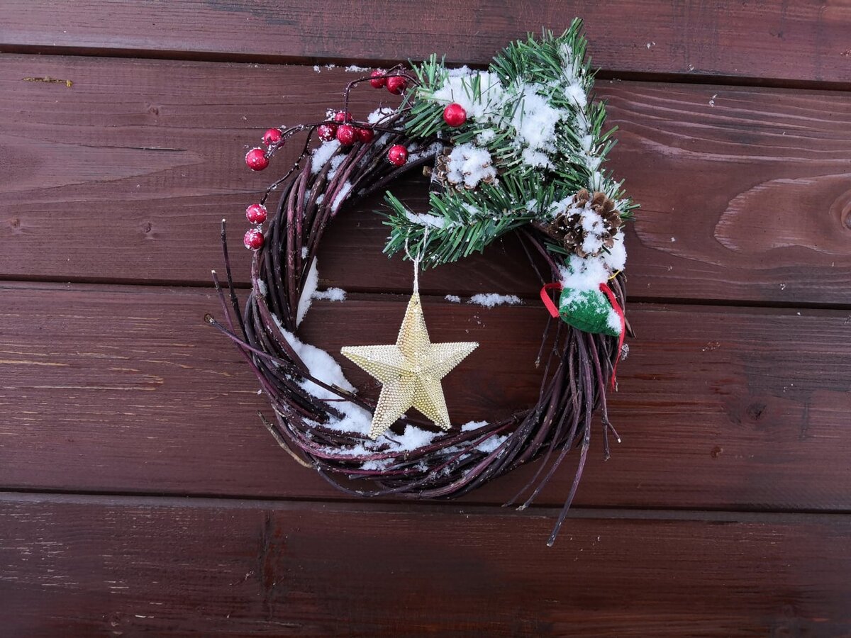 Новогодний венок своими руками