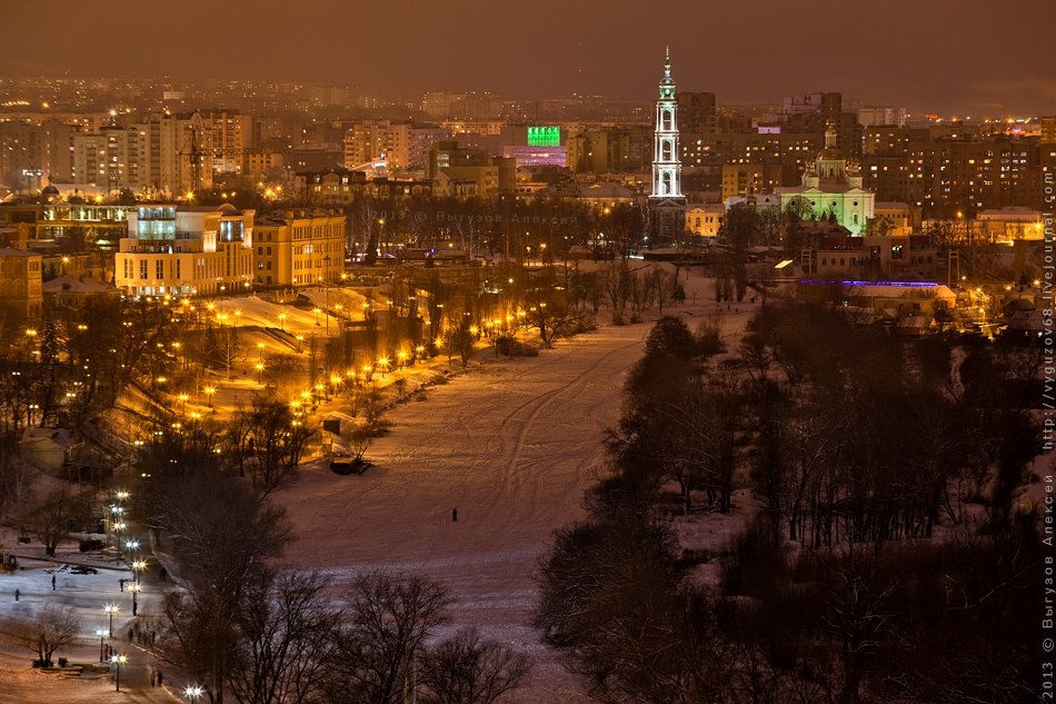 Зимняя Цна с высока. © Алексей Выгузов