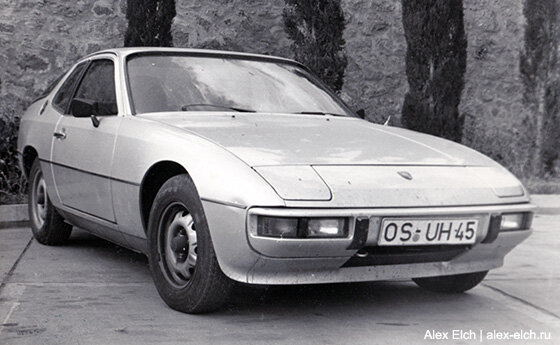 На моем фото: Porsche 924 - наверняка один из первых, который увидели в СССР (снят в 1978 году). 