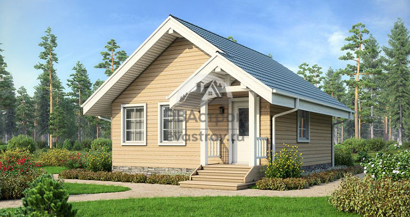 Типовой проект бани из бруса 10-31 от Эвастрой