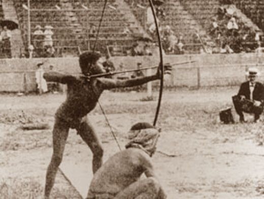                      Соревнования по стрельбе из лука по голубям в 1904 году