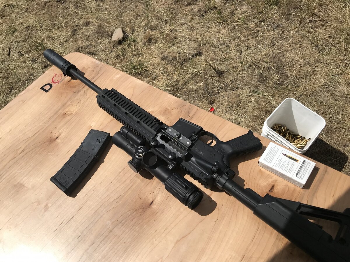 Omega 36M на винтовке Н&K MR556