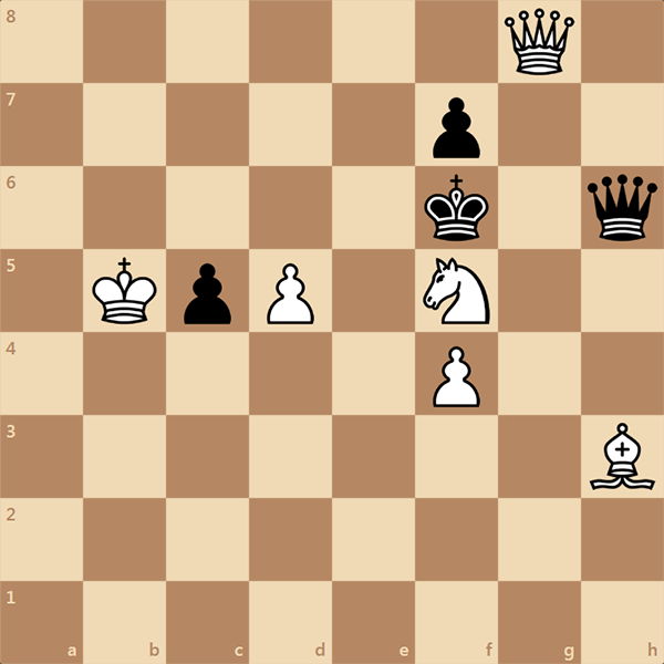 Белые начинают и ставят мат в 2 хода