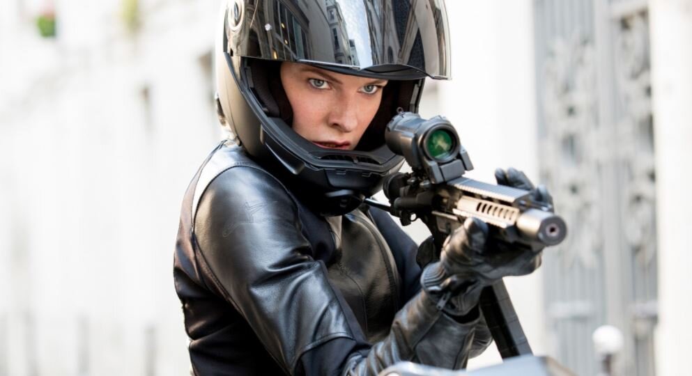 Ребекка Фергюсон. Кадр из фильма "Миссия невыполнима: Последствия" (2018)