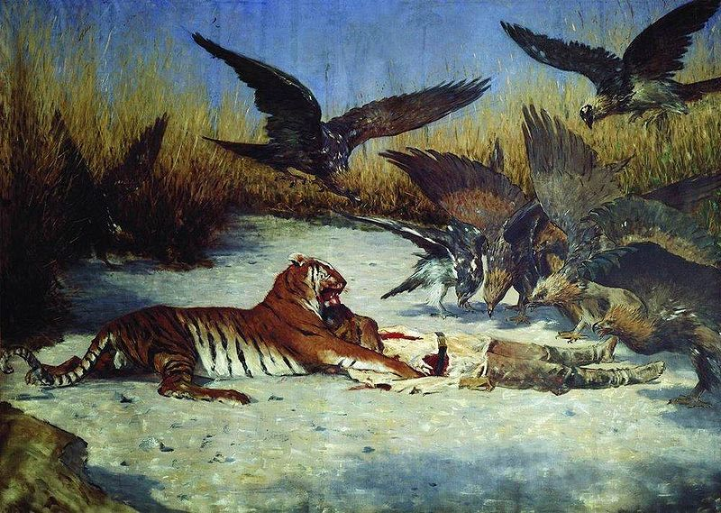 Художник В. Верещагин "Людоед"