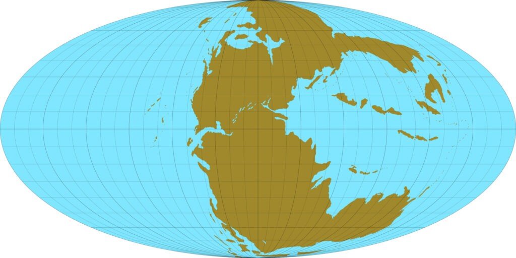 Континенты в триасовый период 